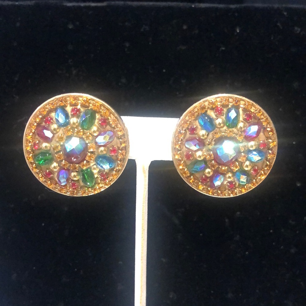 Vintage Michal Golan Clip on Button Earrings-NWT